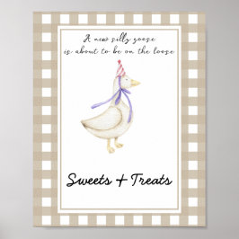 小さなガチョウ – 甘い菓子とベビーシャワー ポスター