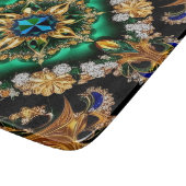 小さなガラス板とブラジル色 カッティングボード (角)