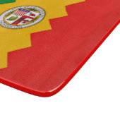 小さなガラス板と旗ロサンゼルス カッティングボード (角)