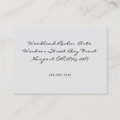 小さなキツネと雪の《鳥》アメリカゴガラ 名刺 (裏面)