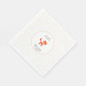 小さなキツネの赤ちゃんシャワー スタンダードランチョンナプキン (角)