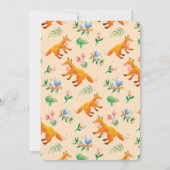 小さなキツネバルーン付き1st誕生日 招待状 (裏面)