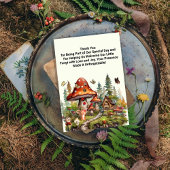 小さなキノコのお洒落秋赤ちゃんシャワー サンキューカード