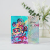 小さなキノコのエルフ、ピンクと黄色と青の輝き 招待状 (スタンド正面)