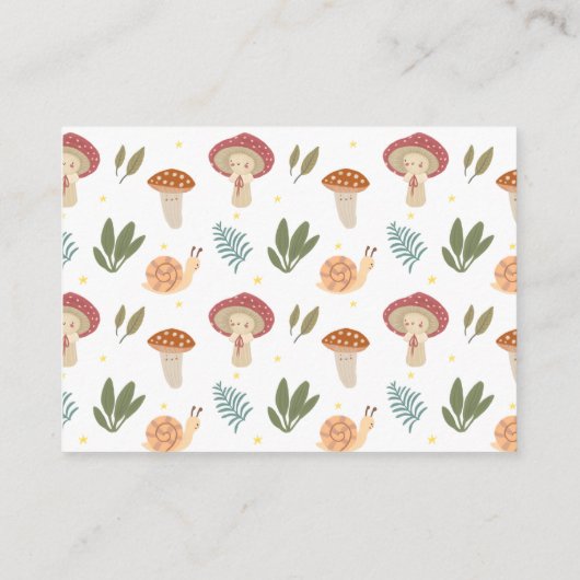 小さなキノコの本ベビーエンクロージャカード エンクロージャーカード (裏面)