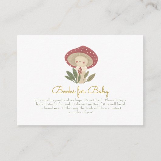 小さなキノコの本ベビーエンクロージャカード エンクロージャーカード (正面)