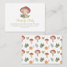 小さなキノコの本ベビーエンクロージャカード