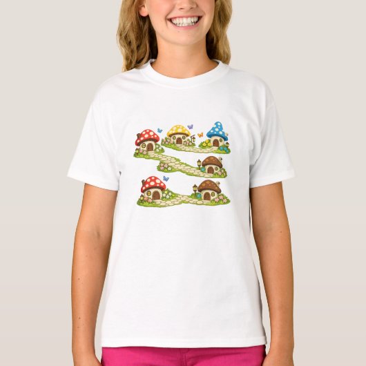 小さなキノコの村 Tシャツ (正面)