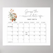 小さなキノコの秋の森林締め切り日を推測 ポスター (正面)