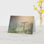 小さなキノコの自然写真 カード (黄色い花)