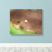 小さなキノコの自然写真 キャンバスプリント (インサイチュ (ウッドフロア))