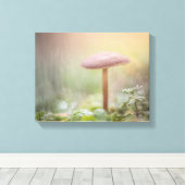 小さなキノコの自然写真 キャンバスプリント (インサイチュ (ウッドフロア))