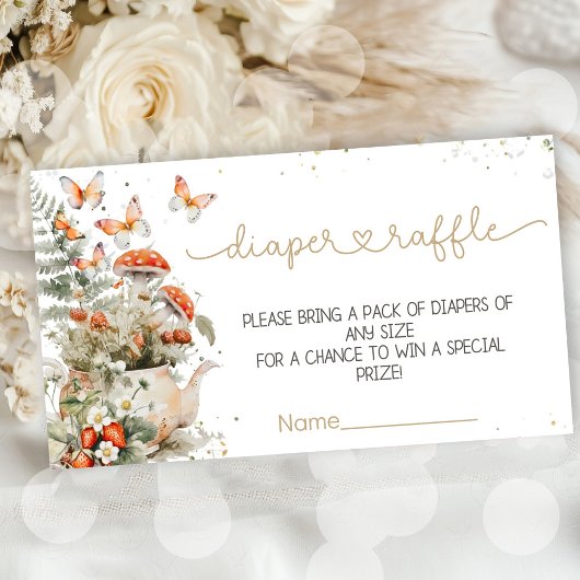 小さなキノコの赤ちゃんシャワー森の赤ちゃんシャワー エンクロージャーカード