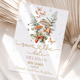 小さなキノコの赤ちゃんシャワー森の赤ちゃんシャワー セーブザデート