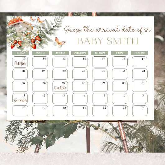 小さなキノコの赤ちゃんシャワー森の赤ちゃんシャワー ポスター