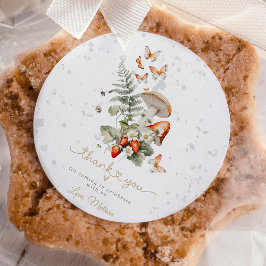 小さなキノコの赤ちゃんシャワー森の赤ちゃんシャワー ラウンドシール