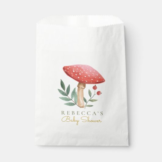 小さなキノコの赤ちゃんシャワー フェイバーバッグ (正面)