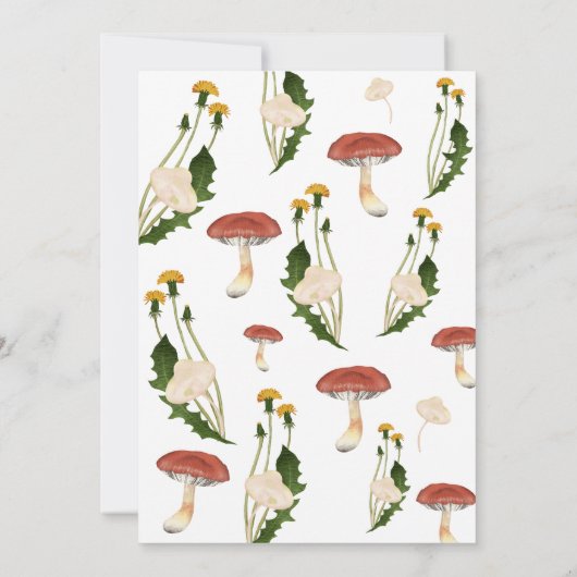 小さなキノコの赤ちゃんシャワー 招待状 (裏面)