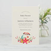 小さなキノコの赤ちゃんシャワー 招待状 (スタンド正面)