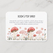 小さなキノコの野生の花の赤ちゃんシャワー囲い エンクロージャーカード (正面)