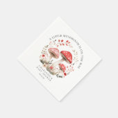 小さなキノコの野生の花の赤ちゃんシャワー スタンダードカクテルナプキン (角)