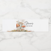 小さなキノコの魅力化されたキノコの赤ちゃんシャワー ペットボトルラベル (シングルラベル)