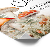 小さなキノコの魅惑されたキノコ歓迎 ポスター (角)