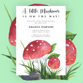 小さなキノコはベイビーシャワーInvitatiの途中にある 招待状