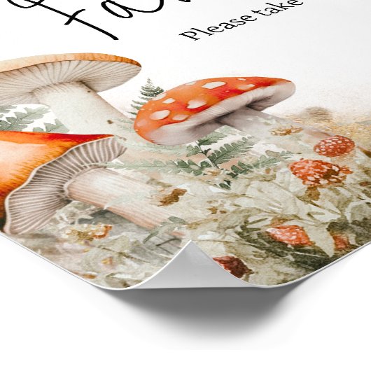 小さなキノコを魅了したキノコ ポスター (角)