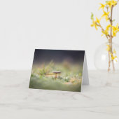 小さなキノコ自然写真 カード (黄色い花)