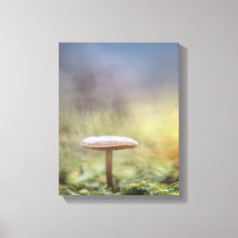 小さなキノコ自然写真 キャンバスプリント