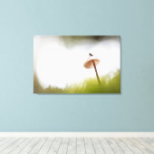 小さなキノコ自然写真 キャンバスプリント (インサイチュ (ウッドフロア))