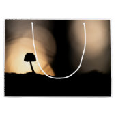 小さなキノコ自然写真 ラージペーパーバッグ (正面)