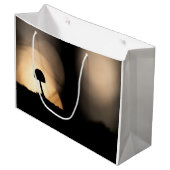 小さなキノコ自然写真 ラージペーパーバッグ (正面アングル)