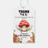 小さなキノコ蝶の蛾の赤ちゃんシャワー ギフトタグ (裏面)