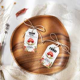 小さなキノコ蝶の蛾の赤ちゃんシャワー ギフトタグ