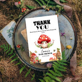 小さなキノコ蝶の蛾の赤ちゃんシャワー サンキューカード