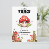 小さなキノコ蝶の蛾の赤ちゃんシャワー サンキューカード (スタンド正面)