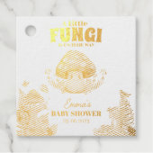 小さなキノコ蝶の蛾の赤ちゃんシャワー フェイバータグ (正面)