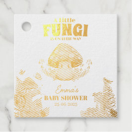 小さなキノコ蝶の蛾の赤ちゃんシャワー フェイバータグ