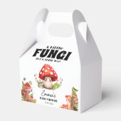 小さなキノコ蝶の蛾の赤ちゃんシャワー フェイバーボックス (裏面サイド)