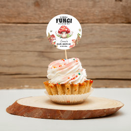 小さなキノコ蝶の蛾の赤ちゃんシャワー ラウンドシール