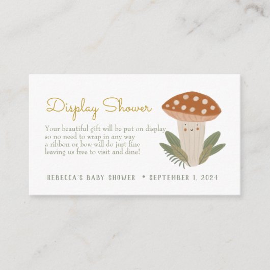 小さなキノコ表示シャワー囲い エンクロージャーカード (正面)
