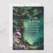 小さなキノコ魔法のウッドランド赤ちゃんシャワー 招待状 (正面)