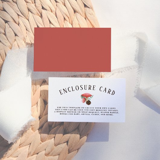 小さなキノコ |ウッドランド赤ちゃんシャワーエンクロージャ エンクロージャーカード