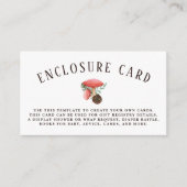 小さなキノコ |ウッドランド赤ちゃんシャワーエンクロージャ エンクロージャーカード (正面)