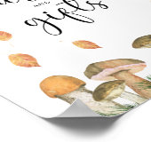 小さなキノコ – カードとギフト赤ちゃんシャワー ポスター (角)