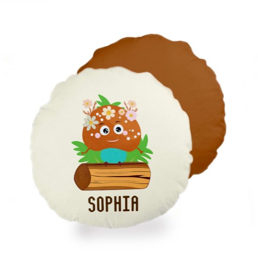 小さなキノコ ラウンドクッション