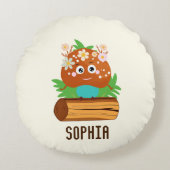 小さなキノコ ラウンドクッション (正面)