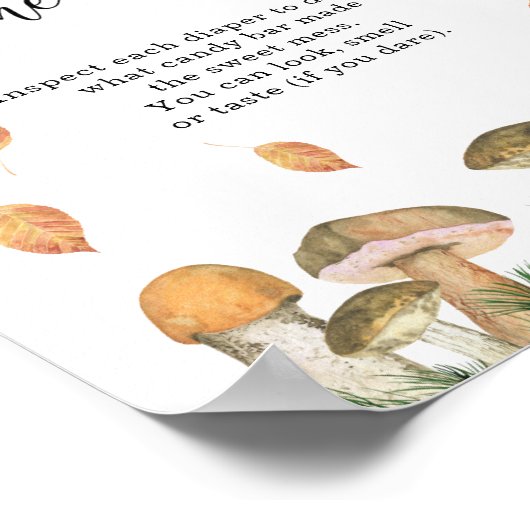 小さなキノコ – 甘い混乱の赤ちゃんシャワーを推測 ポスター (角)